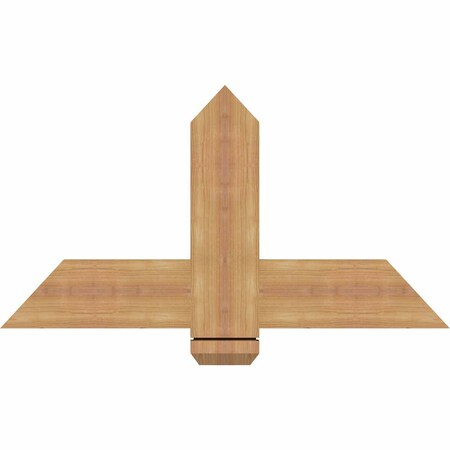 Ekena Millwork Eugene Smooth Timber Gable Bracket, Western Red Cedar, 36"W x 19"H x 1 1/2"D x 5 1/2"F, 13/12 Pitch GBW036X19X0206EUG00SWR